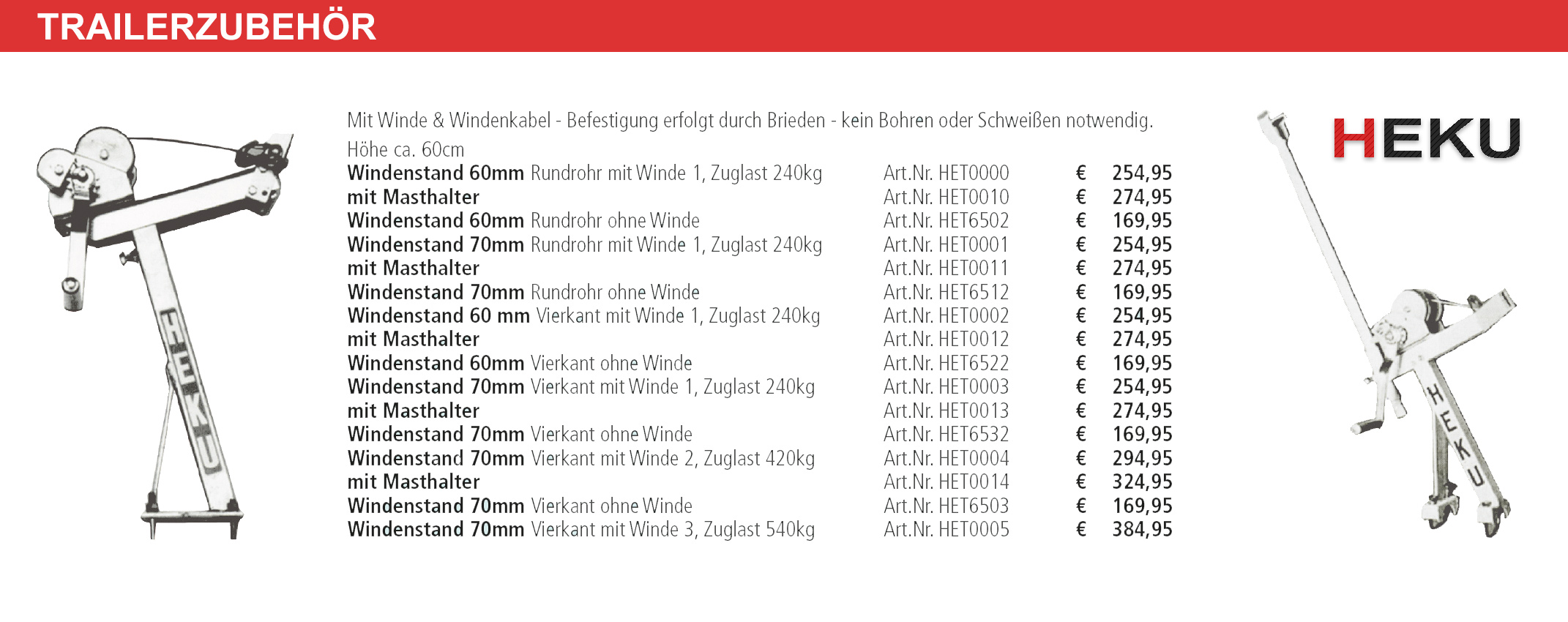 Ersatzteile &amp; Zubehör Heku Fahrzeugbau